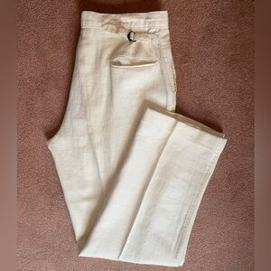 Polo Ralph Lauren Cream Linen Dress Pants Size 30x30 32x30